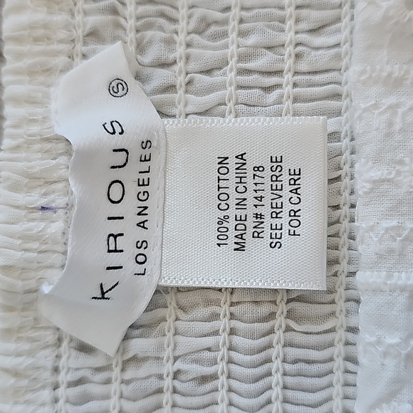 Kirious Cottagecore Dainty Pointelle Embroidered Ruched Cami Crop Top Small - Picture 10 of 12